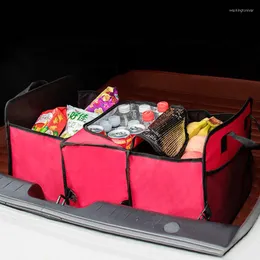 Bilarrangör Auto Accessories Trunk Collapsible Toys Food Storage Truck Cargo Container Box Black Stowing Tidying