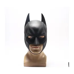 Maski imprezowe The Dark Knight Bruce Wayne Joker Cosplay BATS 11 Redukcja Fl Face Helmet Soft Pvc Lateks Mask Halloween Props 220715 Dr Dhflr