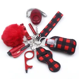 Nyckelringar 10st Personlig säkerhetslarm Selfdefence Keychain Set Multifunction Keyring Girl's Safety Self Protection Guard Gift Hjkju 230320