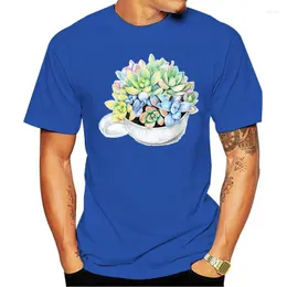 Herren T-Shirts 2023 T-Shirt Baumwolle Docepara Mulher Flor Rosa Suculenta Plantas Simples Modal Estilo femininopresente criativo