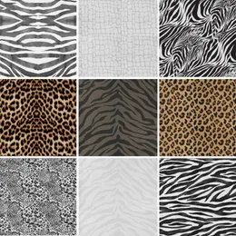 Bakgrundsbilder Faux Leather Peel och Stick Wallpaper Leopard Självhäftande hylllådor Foder Fukt Proof PVC Mat Wall Sticker 40x250cm