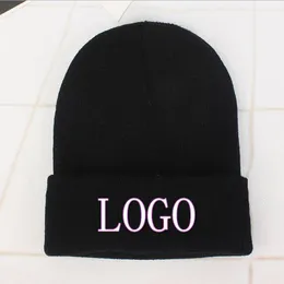 Berets diy bordado letra nome digital chapéu de malha logotipo personalizado casual maré sólida hip hop boné adulto capberets