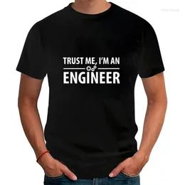 Мужские рубашки T, смешная мода, поверь мне, я инженерная рубашка мужская рисунок мужская футболка повседневная короткая рукава