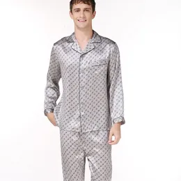 Herren-Nachtwäsche, 16 Momme, 100 % echte Seide, Pyjama-Sets, Herren-Nachtwäsche, Langarm-Pyjama für Männer, modische elegante Pyjamas T9003 230320