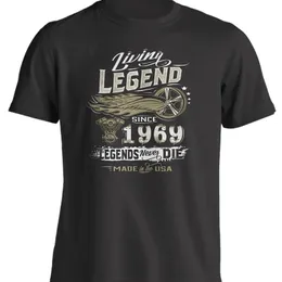 Mens TShirts 50Th Birthday Living Legend Gift Shirt Born In 1969 Turning 50 Brand Cotton Men Basic Tops Fitness TShirt Tees 230317