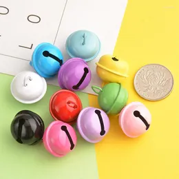 Charms 5PCS Candy Color Cute Bell 24MM For Women DIY Jewelry Making Keyring Keychain Accessories Pet Pendant Charm