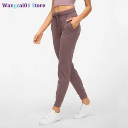 Women's Pants Capris NWT Drawstring Pants Fitness Women Sweatpants with Two Side Pockets 4-Way Stretch ggings Lady Stretchy Pants 0320H23