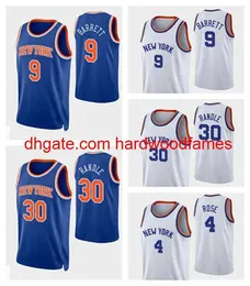 Men RJ Derrick Dwayne Aamir Simms Bacon Rose Julius Randle Barrett 2021-22 Basketball 75th White Jersey