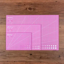 Cutting Mat A3 A4 A5 PVC Patchwork Cut Pad Tools Manual Diy Tool Board Double-Sided Self-Healing Pink Color 230320