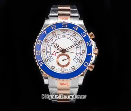 GM Factory Mens Watch Super Quality 904 STAL CHONOGHT WORKIN WATKI 44 mm 116681 18k żółte złoto ceramiczne kal.