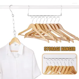 Krokar 10 Hängande hål Garderobskläder Kedja bärbara hängare Space Saving Multi-Port Clothing Rack Home Storage