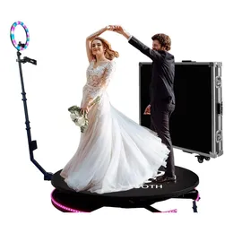 Other Stage Lighting 360 P O Booth Camera Wedding Event Laptop With Flight Case 68Cm 80Cm 100Cm 115Cm Spin Obooth Hine Drop Delivery Dht8W