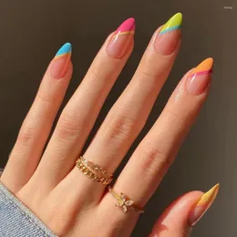 Fałszywe paznokcie Pełna okładka Fałsz dla dziewcząt Nie łatwy do rozbicia technika paznokci codziennie użytkowania