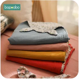 Coperte Bopoobo Soft Born Coperte avvolgenti per neonati 100% cotone Sacco a pelo per neonati Coperta da bagno floreale multicolore Coperta fasciatoio per dormire 230320