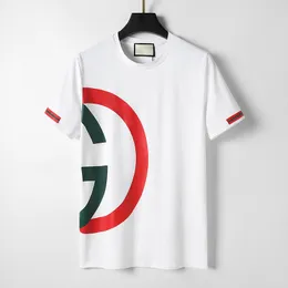 Designer T-shirts för herr Mode svart och vitt Klassiskt märke Alfabetstryck Casual Kort ärm 100 % bomull Andas Skrynkbeständig King Size 3xl 2XL#99