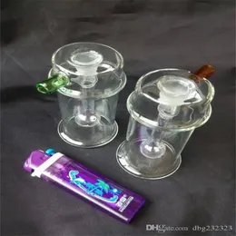 Hopahs enkla slangar glas bongs tillbehör glas rökrör färgglada mini multi-färg hand