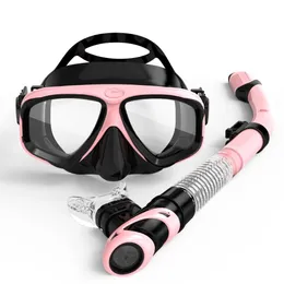 Maschere subacquee COPOZZ Set di maschere per immersioni subacquee Occhiali antiappannamento con occhiali da boccaglio Cinturino regolabile per donna Uomo Maschera da nuoto per adulti 230320