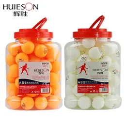 Bord Tennisbollar Huieson 60pcsbucket Professional 3 -stjärniga bordtennisbollar D40mm 2.8G Material ABS PLAX Ping Pong Ball Adult Training 230320