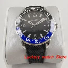 Wristwatches 41mm Black Dial Luminous Saphire Glass;black And Blue Ceramic Bezel Automatic Movement Men's Watch-BA197