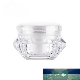 Amerikansk påfyllningsbar tom kosmetisk flaska 5g 10g 15g vit plastkräm burk diamantprov kosmetikförpackningsbehållare