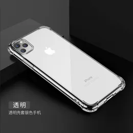 For iPhone14promax mobile phone case Airbag Anti-fall phone case Apple 12/13 Transparent silicone case Full Pack Ultra-thin anti-fall air bag TPU material