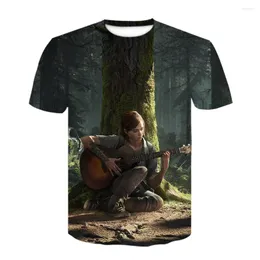 Men's T Shirts Fashion 3D Printing Design Game T-shirt Den sista av oss Survivor Short Sleeve Camiseta Masculina