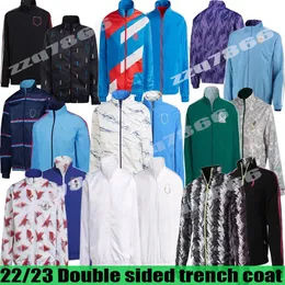 22-23 Argentina 3 stars Spain Japan Mexico national football Double-sided trench coat team jacket Soccer Windbreaker Jerseys full zipper Windbreakers Fashion coat