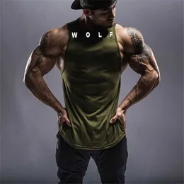 Herrtankstoppar europeiska och amerikanska mäns fitness ärmlösa löpande sport gym stitng waistcoat wolf v het på sommaren z0320