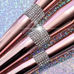 Itens de beleza por atacado Luxuja glitter diamante Bling Star Private Makeup Brush Metal Metal Gold Gold Brush Cuidado de Makeup Pincels de maquiagem Conjunto