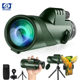 Teleskop lornetka wierzchołka MonoCular Telescope o wysokiej mocy 80x100 Długie zasięg Zoom Bak4 Prism z statywem klips telefoniczny do kempingu na zewnątrz lunety 230320