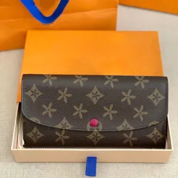 مصمم لافاة Emilie Wallet M60697 نساء رجال منقوشون محفظة طويلة محفظة محفظة معصمه