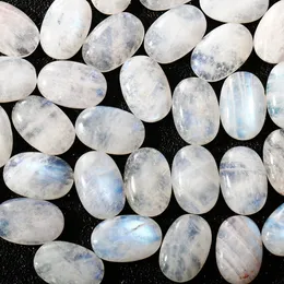 ルーズダイヤモンド7886 ct楕円形のカットナチュラルムーンストーン11x17mmの青い光のある卸売装飾宝石ジュエリーギフト5 pcsset 230320