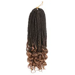 Curly End 3D Split Twist Hair 100% Synthetic Box Braid Crochet Hair 18 Zoll