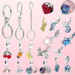 925 Siver Beads Charms Pandora Charm 팔찌 여성 펜던트 용 디자이너 Chameleon Charm Original Bracelet Keychain Necklace Making