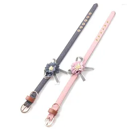 Hundkrage Pretty Cat Neck Strap Soft Breattable Pet Collar Flower Bowknot Halsband Fint utförande för utomhus