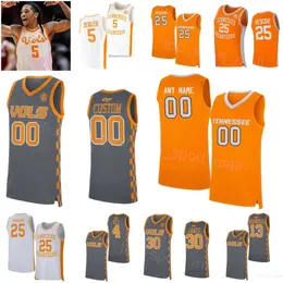 Basquete universitário Tennessee Voluntários Jerseys 25 Santiago Vescovi 5 Zakai Zeigler 13 Olivier Nkamhoua 30 James 2 Julian Phillips 4 Tyreke Key University NCAA