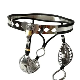 Dispositivo de cinturão de castidade masculina de aço inoxidável com cocô de pênis ring bdsm bondage bloqueável Anti-travessura de calça sexy brinquedos para homem