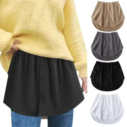 Kjolar falska löstagbar skjorta oregelbunden svansblus hem extender mini skort kvinnor kawaii street trendsättare 230321