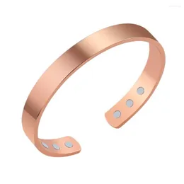Bangle Magnetic Armband Copper Unisex Health Energy Armband Bangles vintage Pure Justerbar manschett för kvinnor