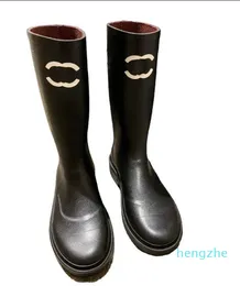 2023 Modne czarne damskie buty deszczowe buty deszczowe wydruku