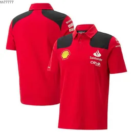 Men 's Polos 2023 Formula New F1 Racing Red Team 공식 웹 사이트 같은 팬 단축 티셔츠 폴로 셔츠 BP77