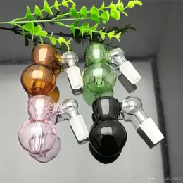 Hookahs New color gourd glass bubble head Wholesale Glass bongs Oil Burner Pipes Water Pipe Oil