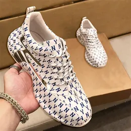 2023 Hot Luxury Trainer Sneakers Shoes Printing Fashion Brand Designer Mens Shoes Guine Leather Sneaker Storlek 38-43