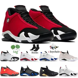 الرجال نساء قفز كرة السلة أحذية Hyper Royal Black Red Toe 2023 أحدث وصول عكسي أصفر 14 14s أحذية كرة السلة Gym White Retro Sport Shoe