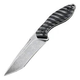 1 Stücke Neue Version M2 Überleben Gerade Messer Z-wear Stone Wash/Satin Tanto Klinge Full Tang Schwarz G10 Griff Feststehende Messer mit Leder Kydex