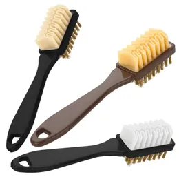 2-Sided Cleaning Brush Rubber Eraser Set Fit for Suede Nubuck Shoes Steel Plastic Rubber Boot Cleaner RRA