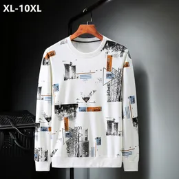 남자의 후드 땀 셔츠 스프링 가을 긴 소매 느슨한 남자 스웨트 셔츠 대형 6xl 7xl 8xl 10xl 플러스 크기 스웨트 셔츠 흑백