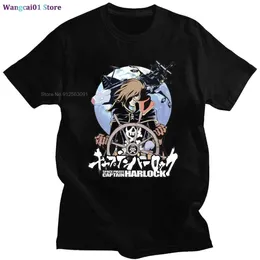 メンズTシャツ新しいスタイルティースペース海賊キャプテンハーロックTシャツカジュアルコンフォーコブ特大oネック高品質のユニークなTシャツ0321H23