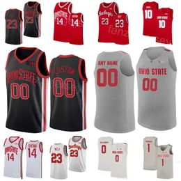 Ohio State Buckeyes 0 Jared Sullinger Trikots College Basketball 11 Jerry Lucas 34 Kaleb Wesson 10 LaQuinton Ross 1 Deshaun Thomas Stickerei University NCAA