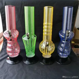 El vidrio de acrílico de la cachimba del agua de la barra de las cachimbas bongs los tubos coloridos del tubo que fuman los tubos de cristal curvados